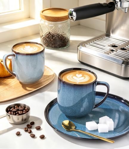LERATIO Ceramic Coffee Mugs Set of 6,12oz Handmade Coffee Mugs Set - Image 4