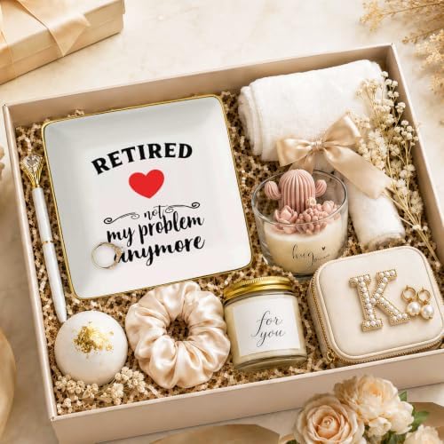 Retirement Appreciation Gifts for Colleagues-Jewelry Holder Ring Dish Trinket Tray- Coworker Leaving Going Away Gift-Present for Mom,Boss,Teachers,Nurse,Friends,Sis-Retired Not My Problem Anymore - Image 3