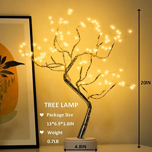2 Pack Room Decor,20" 108 LED Bonsai Tree Light, DIY Artificial Tree Lamp - Image 5