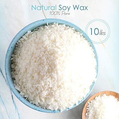Hearth & Harbor Natural Soy Wax and DIY Candle Making Supplies - 10 Lbs. Soy Candle Wax Flakes, Candle Tin Cans with Lid 24 Pack - 8 oz., 100 Cotton Wicks, and 2 Metal Centering Device - Image 2