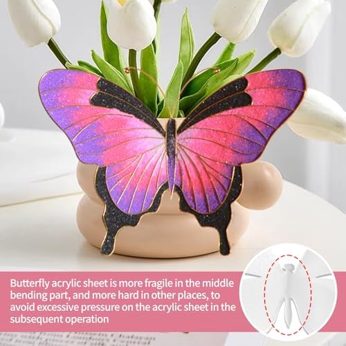 Filigree Enamel Art Painting Adult Craft Kits, DIY Art Projects Crafts Kits, Adult Painting Crafts Projects Kits for Seniors Teens Women, 3D Pink Butterfly Craftwork Decor Gift DIY Crafts Supplies - Image 5