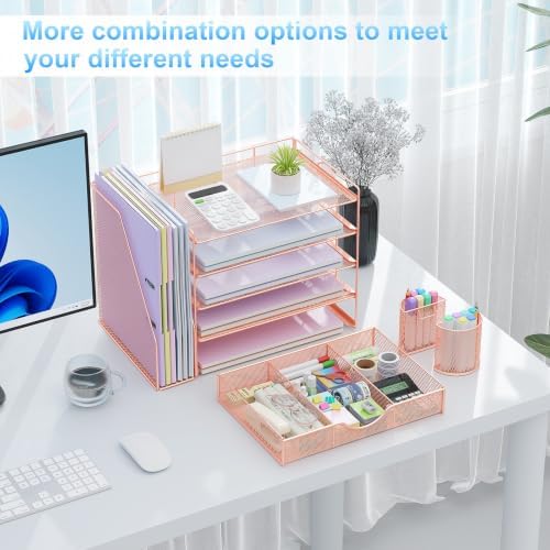 gianotter 5-Tier Desk Organizer with Drawers and File Holders - Image 4