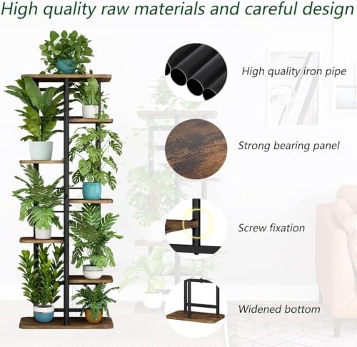LINZINAR Plant Stand Indoor 7 Tier Metal Corner Tall Flower Shelf - Image 7