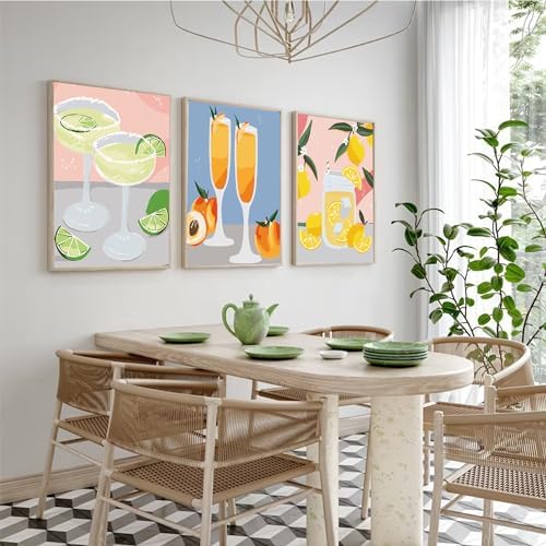 CasaWeave 6 Pack Paint by Numbers Kit for Adults Beginners,DIY Acrylic Paint by Number Kits On Canvas Without Frame,Cocktail Adult Paint by Number for Home Wall Decor 7.8x11.8inch - Image 3