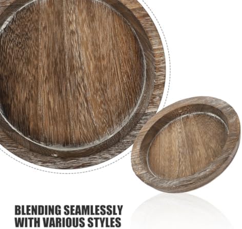 Wooden Candle Tray for Dining Table Decor Xmas Minimalist Holder - Image 3