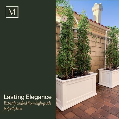 Mayne Fairfield 36in Self-Watering Rectangular Planter, Graphite Grey - Image 4