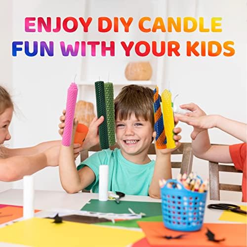 Nafziger 24 Pack 8x8 Inch Beeswax Sheets for Candle Making Kit Starter, Kids & Adults DIY Craft Gift - Image 5