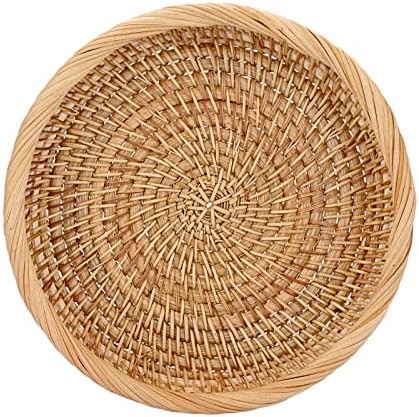 Hipiwe Small Woven Wicker Basket - 7.6" Round Entryway Organizer for Keys - Image 6