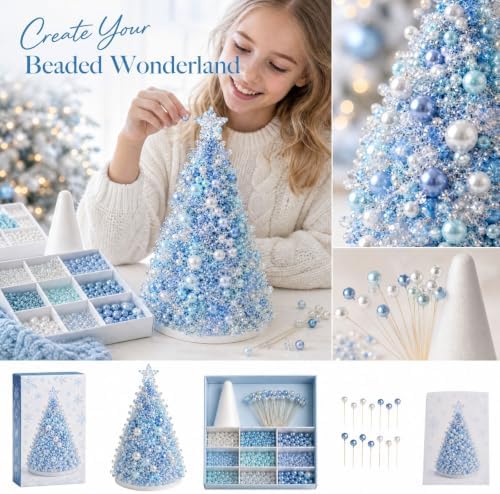 Craft Kits for Adults DIY Beaded Christmas Tree Indoor Desk Decorations Kit - Image 3
