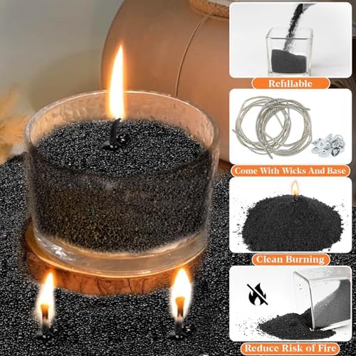 Sukh 15oz Sand Candles with Wicks - Colored Candle Sand Refillable Wax - Image 4