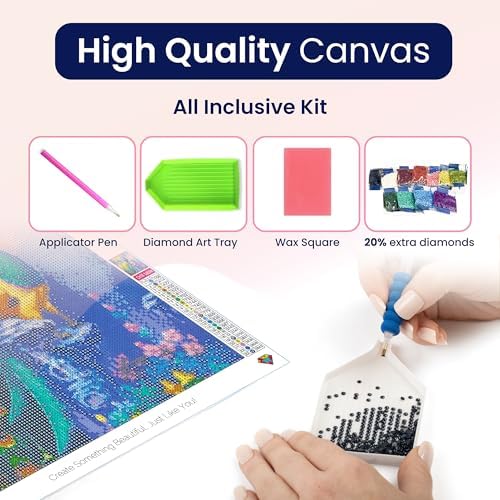 Peacock Feather Landscape Diamond Art for Adults 5D Round Drill Kit 12x16 - Image 6