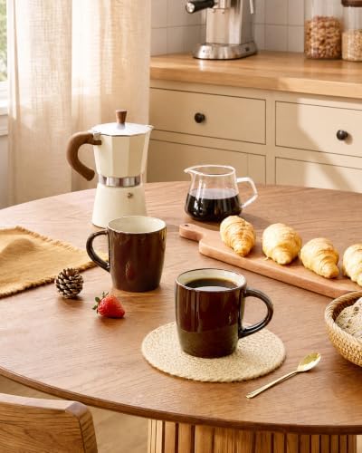 famiware Coffee Mugs Set of 4, Milkyway 13 oz Ceramic Cup Set with Handle - Image 6