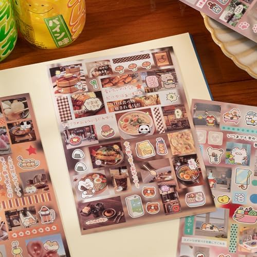 PRSTINCOL Japanese Style Sticker Book, 30 Pages of Street Scene Graffiti Adhesive Stickers for Scrapbooking Journal and Diaries, 7.7 x 4.9 Inch - Image 2