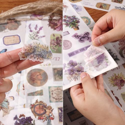 Auguro Vintage Scrapbook Stickers Book 24 Sheets 480 Pre-Cut People Stickers for Scrapbooking Washi Sticker Journal Sticker for Adults Junk Journal Supplies - Image 5