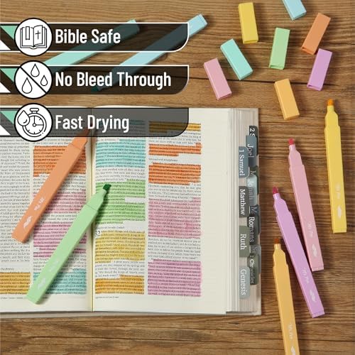 Mr. Pen- Aesthetic Highlighters, 8 pcs, Chisel Tip, Summer Colors | Cute Highlighter Assorted Colors, Bible Highlighters and Pens No Bleed Highlighter for Bible Pages No Bleed - Image 3