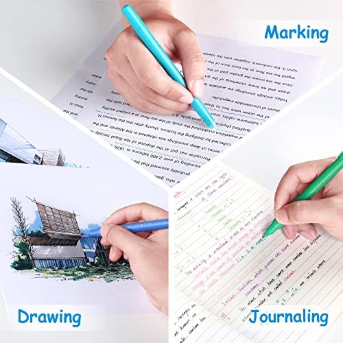 AECHY Dual Tip Curve Highlighter Pens,6 Pattern Roller & 8 Bullet Tip Pens - Image 5