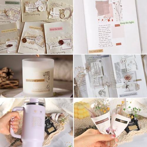 Quote and Sayings with Bible Verses Stickers for Journaling, 846Pcs Word Stickers, 24 Sheets Gold Foil Small Talk Sticker Book for Junk Journal Supplies, Scrapbooking, Bujo, Card Making - Image 4