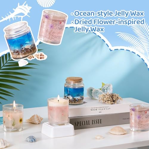 DIY Jelly Wax Candle Making Clear Kit for Adults with Jars - Image 3