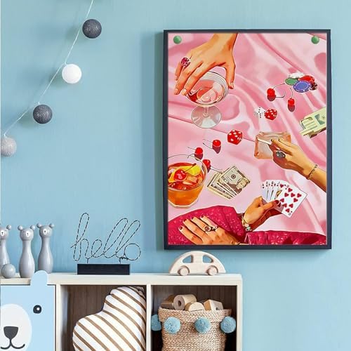 KICHANG Pink Diamond Art Kits for Adults Diamond Painting Kit for Beginner - Image 3