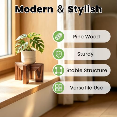 Vigordream Plant Stand, Wood Plant Holder - Image 4