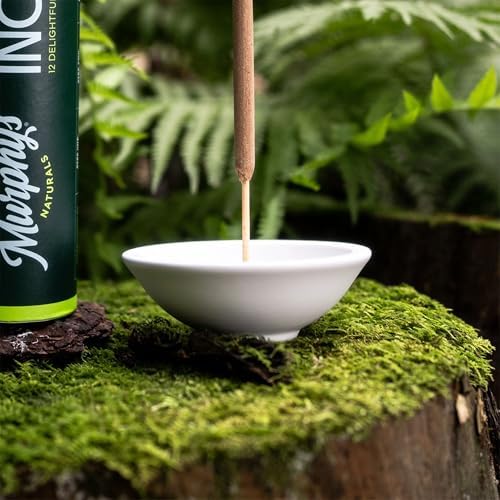 Murphy’s Naturals Stoneware Incense Stick Holder, Cloud White, 4.5” Ash Catcher for Outdoor Use, Durable & Stylish Design for Easy Clean-Up, 2-Pack - Image 6