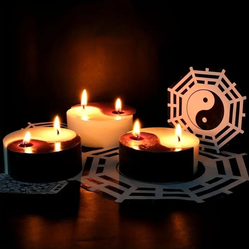 Candle Molds - Silicone Mold for Candles Making, DIY 3D Moulds for Soy Wax, Beeswax, Scented Candle, Valentine's Day Gifts (Tai-ji) - Image 3