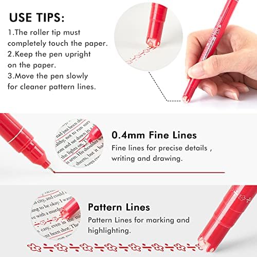 12 Colors Curve Highlighter Pens Set, 10 Different Shapes Dual Tip Markers, Cool Pens for Journal Planner Scrapbook Office Supplies - Image 3