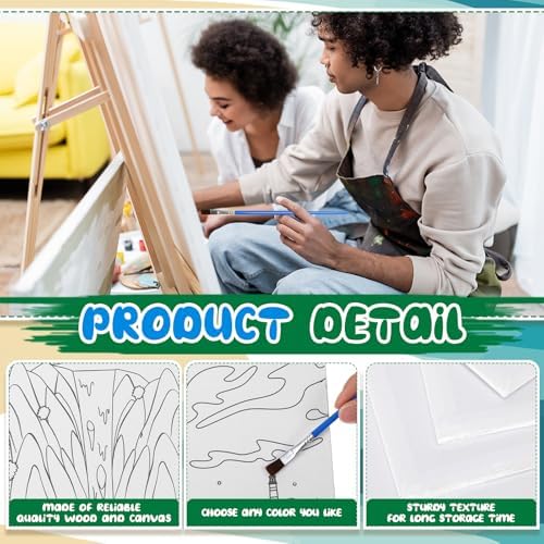 Sherr 108 Pcs Landscape Sip and Paint Kit, Pre Drawn Canvas for Adults - Image 5