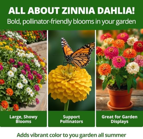 HOME GROWN Zinnia Seeds Dahlia Mix - 4300 Seeds, Zinnia Elegans - Image 5