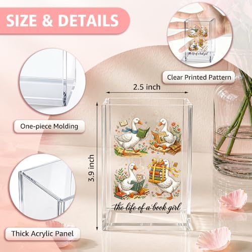 Funny The Life Of A Book Girl Acrylic Pencil Holder Cup - Image 2