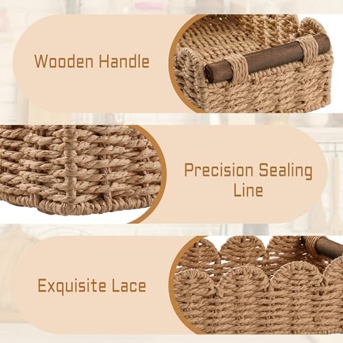 Wicker Baskets for Organizing Toilet Paper Storage Basket - Image 2
