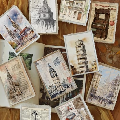 300 Pcs Vintage Aesthetic Washi Stickers Book - 6 Daily Life Scenery Themes Scrapbook Stickers Set for Journaling, Bullet Journal, Art Diary, Planner Notebook, Craft Gifts for Creatives - Image 6