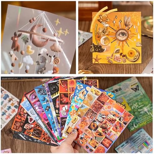 1600+ Pcs Vintage Sticker Books for Scrapbook Supplies & Junk Journal Supplies - Retro Y2K Stickers (Glossy/Matte/Textured) | Ephemera, Journal Supplies, Craft Embellishments - Image 5