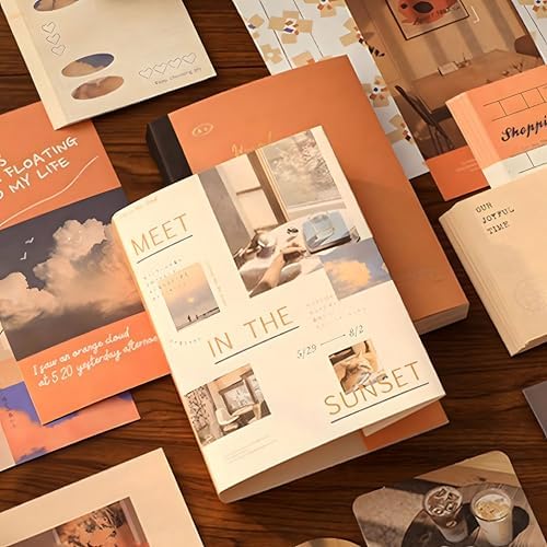 YagCu Aesthetic Scrapbook Kit, Sunset Junk Journal Supplies, Vintage Journaling and Scrapbooking Set, Bullet Journals Materials, Large Collection for Women Adults Beginners, Arts Craft - Image 2