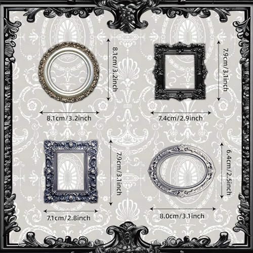 100 Pcs Vintage Frame Stickers for Scrapbooking - Scrapbook Supplies, Journal Stickers & Embellishments | Bullet Journal, Junk Journal, Wedding Albums, Crafts (Black & White) - Image 6