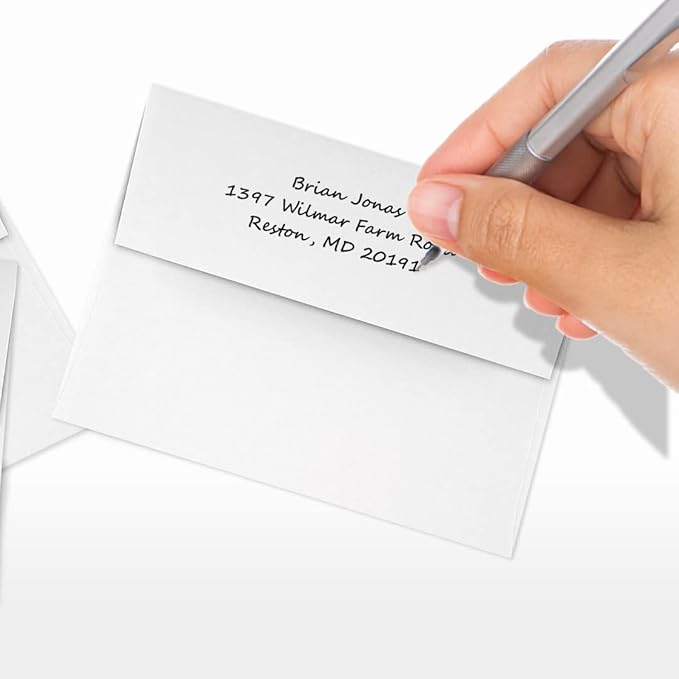 LUXPaper A2 Classic Linen Invitation Envelopes | 4 3/8" x 5 3/4" | Solar White | 70lb. Text | 50 Qty