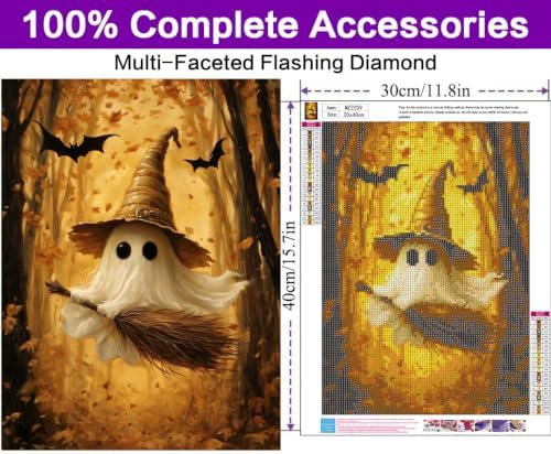 Halloween Diamond Art Kits for Adults, Diamond Art Painting Kits for Adults - Image 4