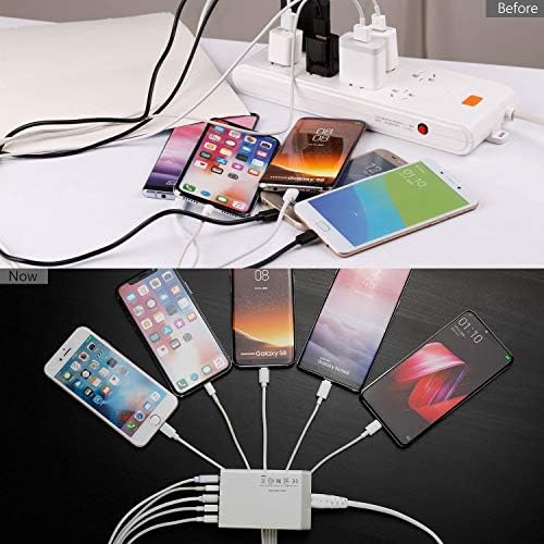 Pezin & Hulin 5 Port USB Wall Charger, 45W, Compatible with Tablet, Phone, Cell Devices - Image 6