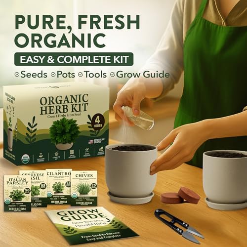 HOME GROWN Organic 4 Herb Indoor Garden Kit - Ideal Christmas Gift Set - Image 5