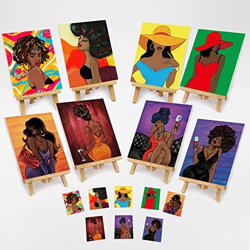 8 Pack Pre Drawn Canvas for Painting for Adults Sip and Paint Party Supplies Painting Kit 12x16 inch Stretched Outline Canvas Paint Party Favor for Artist Beginners - Image 2
