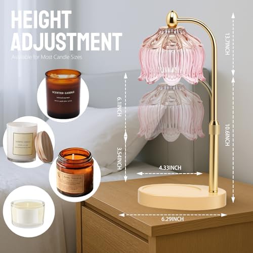 GEEZO Fragrance Candle Warmer Lamp，Electric Candle Warmer with Timer & Dimmer，Mom Christmas Birthday Gifts for Women, House Warming Gifts New Home Bedroom Decor - Image 3