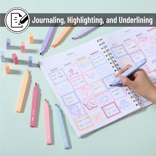 Mr. Pen- Aesthetic Highlighters No Bleed, 8 Pack, Assorted Colors | Chisel Tip, Cute Highlighters Assorted Colors for Journaling, Highlighting, Underlining, Fast Dry, Back to School Supplies - Image 5