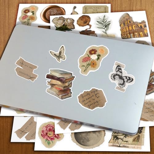 Vintage Stickers for Scrapbooking and Journaling - 60 Pcs Aesthetic Junk Journal Supplies Kit, Waterproof Retro Sticker Pack for Adults, Decorative Ephemera for Planners, Laptops & Water Bottles - Image 6