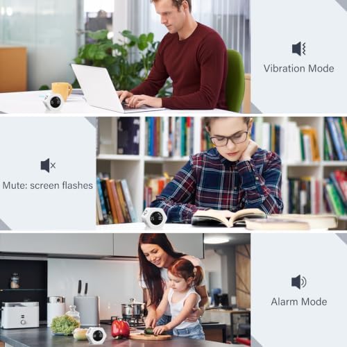 Rotating Productivity Timer 5, 25, 10 30,60 Mins Preset Stopwatch, Desk Flip ProductivityTimer, ADHD Tool Hexagon, Vibration/Mute/Alarm, for Work, Study, Back to School, Kitchen, 2 Pack White - Image 4