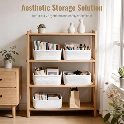 5 Pack Small Woven Storage Baskets for Shelves, Gift Baskets Empty - Image 2