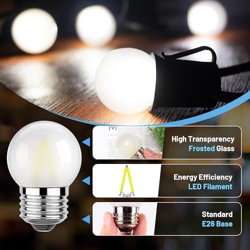 G40 Low Wattage Led Bulb 1.5W Equal 15 Watt Small Edison Light Bulbs 5000K - Image 3