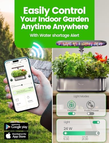 LETPOT LPH-SE Hydroponics Growing System, 12 Pods Smart Herb Garden Kit Indoor, Indoor Garden, APP & WiFi Controlled, with 24W Growing LED, 5.5L Water Tank, Pump System, Automatic Timer - Image 3