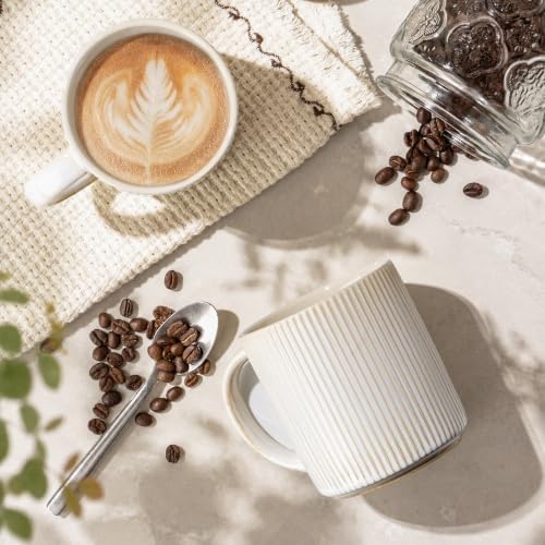theterra Ceramic Coffee Mugs Set of 4, 14.2 oz Coffee Cups with Handle - Image 3