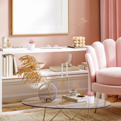 Der Rose 2 Pack Fake Plants Pink Room Decor for Office Desk Accessories - Image 5