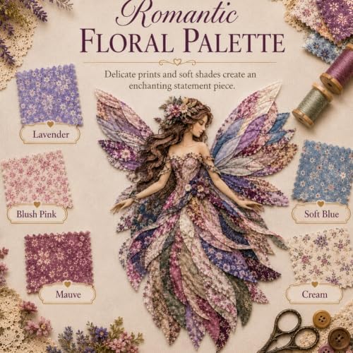 JMHKKUJ Fairy Patchwork DIY Kit, DIY Flower Fairies Patchwork - Image 4